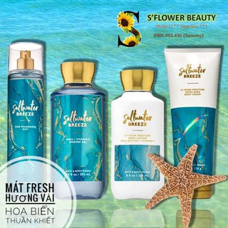 BST HƯƠNG BIỂN  | Sản Phẩm Tắm Lotion Xịt Thơm Toàn Thân Bath &amp; Body Works - Saltwater Breeze