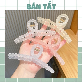 Kẹp tóc càng cua nhựa trong Hàn Quốc nữ đẹp hottrend trong suốt cỡ size lớn