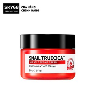 Kem dưỡng ẩm phục hồi, cải thiện sẹo lỏm chiết xuất ốc sên Some by mi Snail truecica Miracle Repair Cream 60g