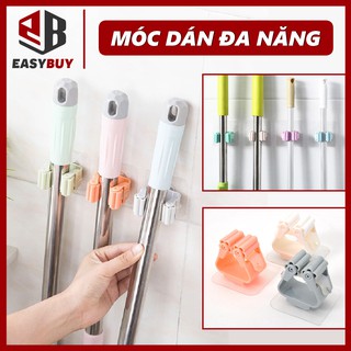 5 móc treo cây lau nhà chổi cọ nhà vệ sinh đa năng có miếng keo dán tường