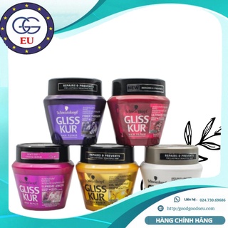Kem ủ tóc GLISS KUR phục hồi tóc hư tổn, khô sơ, nội địa Châu Âu,GGEU