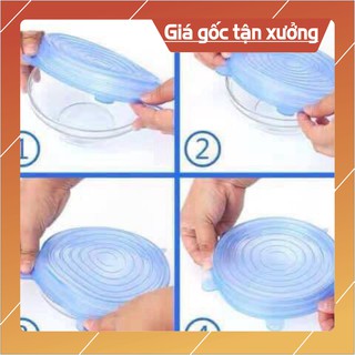 [ sale mùa hè] Sét 6 màng bọc thực phẩm silicon .