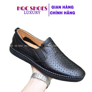 Giày da nam cao cấp da bò nguyên tấm đế cao su khâu chắc chắn kiểu dáng dễ đi thoáng mát AQ003