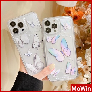 iPhone Case Clear Case Soft Thick TPU Shockproof HD Protection Camera Plating Button Gradient Butterfly For iPhone 13 Pro Max iPhone 12 Pro Max iPhone 11 iPhone 7 Plus