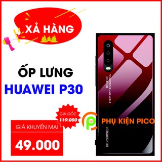 Ốp lưng P30 đổi màu gradient - Ốp lưng Huawei P30 mặt kính màu gradient chống sốc