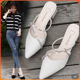 Guốc cao gót thiết kế trẻ trung, Sục gót vuông 3 phân dễ phối đồ hot năm nay S01
