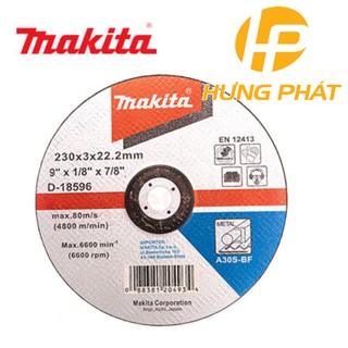 [Mã LIFE1404ALL giảm 10% đơn 50K] Đá cắt 230mm Makita D-18596 (230mmx3mmx22.2)