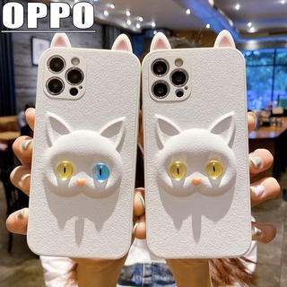 Ốp điện thoại họa tiết mèo 3D nổi bật ấn tượng cho OPPO Reno 4 4pro 5 5pro+ 6 6pro 6pro+ R17 Reno K9 Find X3/pro