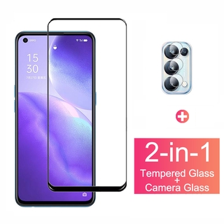 OPPO Reno5 5G Tempered Glass Full Cover Screen Protector OPPO Reno 5 4 Pro A93 A92 A91 A73 A53 A31 Screen Protector and Camera Lens Glass Protector
