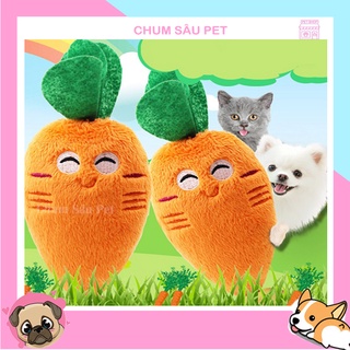 [Mã 155FMCGSALE giảm 7% - tối đa 100K đơn 500K] Đồ Chơi Cà Rốt Nhồi Bông Cho Chó Mèo