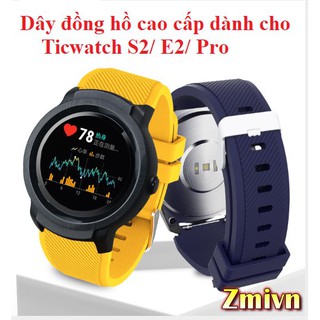 Dây đồng hồ cao su Ticwatch S2 / E2 / Pro - Sikai cao cấp