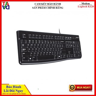Bàn Phím Có Dây Logitech K120 - Hàng Chính Hãng - Bảo Hành 36 Tháng