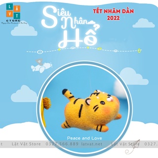 [Tết 2022] Bộ len chọc Hổ Nhâm Dần 2022 cực dễ thương, làm móc khoá từ len, needle felting tiger có hướng dẫn