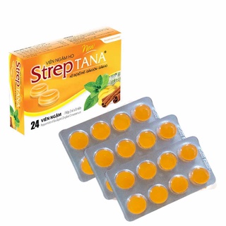 Viên ngậm ho STREPTANA ( HỘP 24 viên)- Hộp 3 VĨ, VĨ 8 VIÊN