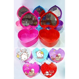 đăng lại Hộp tim molang kèm gương HKG23 dễ thương cute đựng trang sức hoạt hình