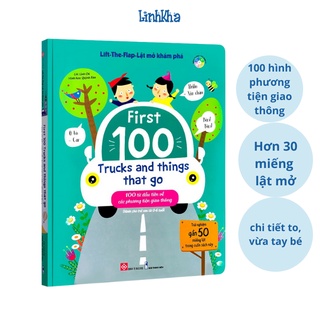 Sách Lift-The-Flap - First 100 Trucks and things that go - 100 từ đầu tiên về các phương tiện giao thông - Đinh Tị
