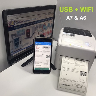 Máy in WIFI in đơn hàng TMĐT tem nhãn vận chuyển bằng điện thoại và máy tính Xprinter XP-420B ( USB+WIFI)