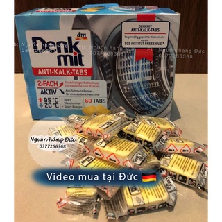 BÁN LẺ Viên tẩy lồng giặt Denkmit siêu sạch của Đức, vệ sinh lồng máy giặt - Nguồn hàng Đức