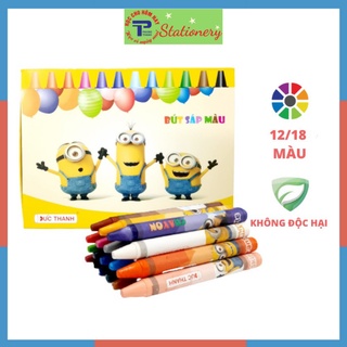 Bút sáp màu Đức Thanh họa tiết MINION đáng yêu  12/18 màu