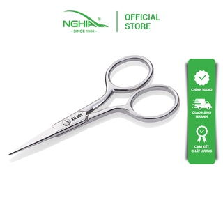 Kéo Cắt Tỉa Lông Mày Thép Không Gỉ Inox Cao Cấp Kềm Nghĩa KM.605
