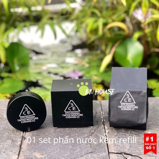 Cushion 3CE Tinted Moisture Cushion CC - phấn nước 3CE kèm refill trắng da - NN HOUSE