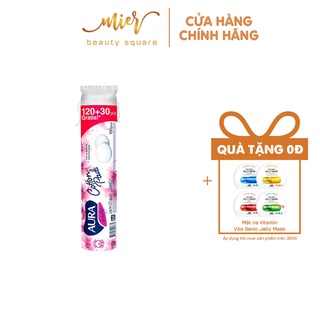 Bông Tẩy Trang Aura Beauty Cotton Pads 150 Miếng