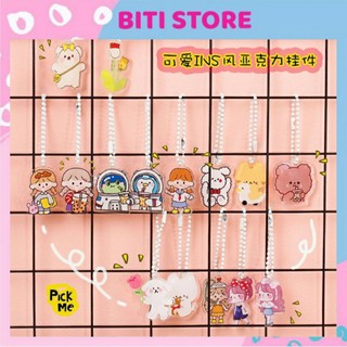 Móc Khóa Acrylic Dây Chuỗi, Dây Bi Hình Hoạt Hình Ngộ Nghĩnh BiTi Store