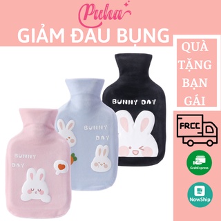 Túi chườm nóng lạnh đa năng PUHA 1000ml, túi chườm sưởi ấm bụng kinh giảm đau hiệu quả cho nữ
