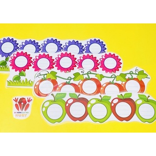 Bảng hình 5 hoa/ 5 bí/ 5 táo - Đồ dùng dạy học Ruby