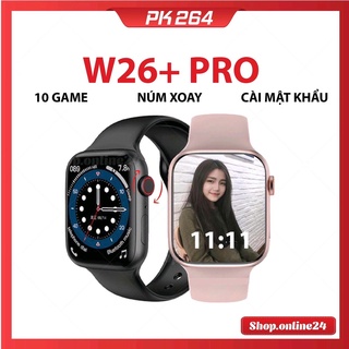 Đồng Hồ Thông Minh Nam Nữ W26+ Pro Bản Nâng Cấp T500+ Tiếng Việt ( Cài Mật Khẩu - Thay Hình Nền, 10 Game, Nút Xoay)