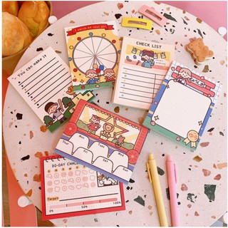 Giấy Note Ghi Chú Tiện Lợi Hình Dễ Thương bookmark check list - SO02