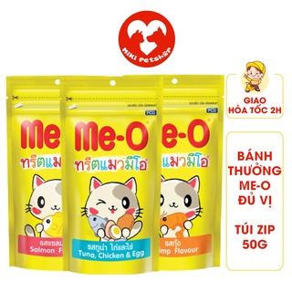 [Mã PET50K giảm Giảm 10% - Tối đa 50K đơn từ 250K] Bánh Thưởng Cho Mèo Bánh Thưởng Me-O 50G Đủ Vị - Miki Petshop