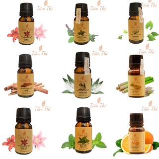Tinh Dầu Thiên Nhiên Nguyên Chất Tấm Thị Lọ 10ml Giúp Thơm Phòng Khử Khuẩn Nhiều Mùi Đa Dạng Sả Chanh Bạc Hà Quế Tràm