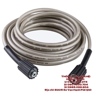 Dây xịt cao áp máy rửa xe Loại Tốt 7m 10m 15m 20m - 2 đầu ren 22mm - Phụ kiện máy rửa xe áp lực , rửa máy lạnh