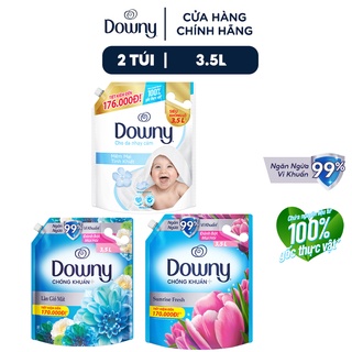 Combo 2 Nước Xả Vải Downy Hương Nước Hoa Cao Cấp Nhiều Mùi Hương Dạng 3.5L/Túi