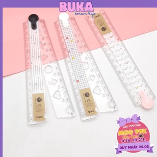 Thước gấp 30cm màu MONO siêu tiện lợi - phụ kiện văn phòng phẩm