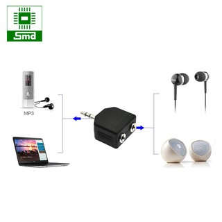 Jack Audio đực 3.5mm hai đầu ra cái 3.5 chia âm thanh
