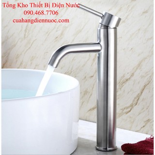 Vòi chậu rửa mặt  dương bàn inox 304 SNL28 tặng đôi dây cấp nước inox