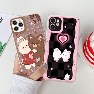 Ốp iPhone Tình yêu gấu thỏ siêu cute ốp lưng iphone 8plus 6s 7 plus x xr xsmax 11 promax 12 promax 11pro 13promax vuông