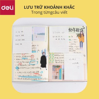 Giấy nhắn học sinh / văn phòng Deli - 60 trang họa tiết trơn màu - kích thước 51x74mm - 1 tệp - 21508 [Deli]