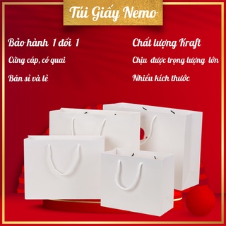 Túi giấy đựng quà tết có quai cứng cáp cao cấp chất liệu kraft nhiều màu sang trọng TT1