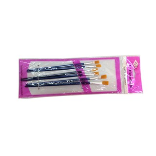 Cọ vẽ bộ (6 cây/bộ), dẹp (03411)