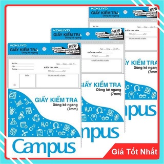 Giấy Kiểm Tra B5 Campus Kẻ Ngang Có Lề 25 Tờ Đôi TP-BR70G-25 - Phù Hợp Với Học Sinh Cấp 2