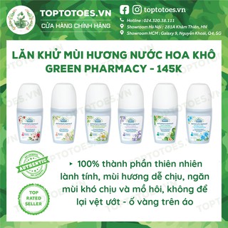 Lăn khử mùi lành tính hương nước hoa khô Green Pharmacy