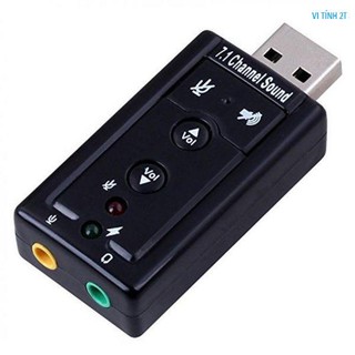 Usb ra sound 7.1--3D ra 2 lỗ màu đen loại xịn