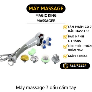 Máy massage - Thiết Bị Mát Xa Cầm Tay 7 Đầu Magic King Giảm Đau Và Thư Giãn Thần Kinh 3484