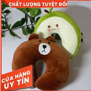 Gối kê cổ hình chữ U thời trang, kê cô đi otô siêu mềm mịn