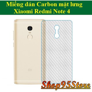 Miếng dán Carbon mặt lưng Xiaomi Redmi Note 4 / Redmi note 4
