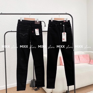 Quần Jean Nữ Skinny Đen Trơn Lệ Vi lưng cao thêu túi chất jean xuất xịn co giãn êm thoải mái phom tôn dáng