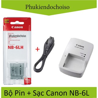 Bộ sản phẩm thay thế 1 pin 1 sạc Canon NB-6L